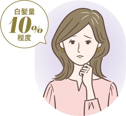 ホーユー　プロステップクイック　グレイカラー　白髪量10％程度のお客様