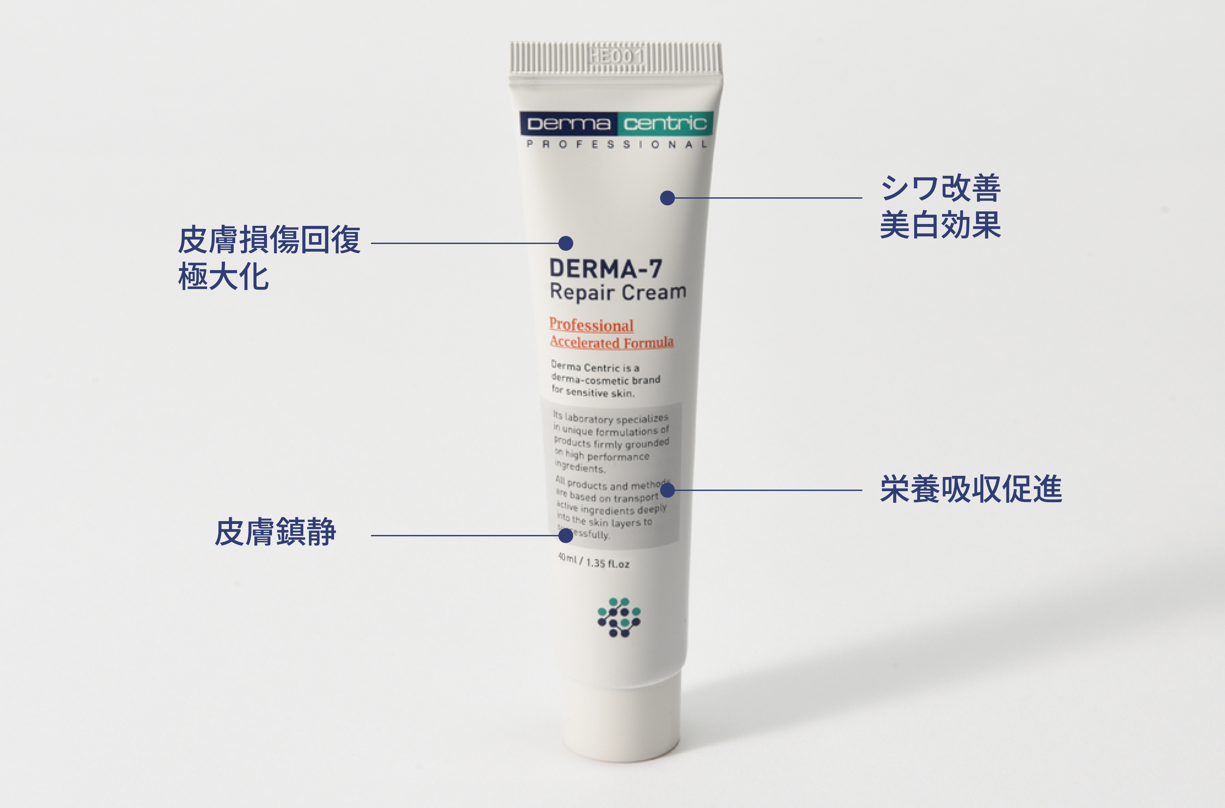 DERMA-7 REPAIR CREAM　ダーマリペアクリーム 皮膚損傷回復極大化　シワ改善美白効果　皮膚鎮静　栄養吸収促進