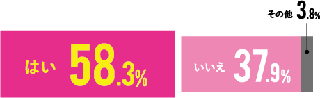 はい58.3%いいえその他 3.8%37.9%