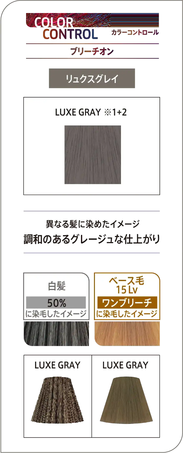 リュクスグレイ カラーチャート